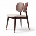 Mid-century modern dining chair with wooden frame and upholstered seat 40 x 45 x 80cm