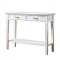 Wooden console table with two drawers and lower shelf 100 x 40 x 75cm