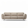 Boucle fabric three-seater sofa with black metal legs 210 x 90 x 85cm