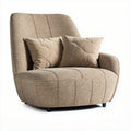 Fabric armchair with two decorative pillows in beige color 90 x 80 x 85cm